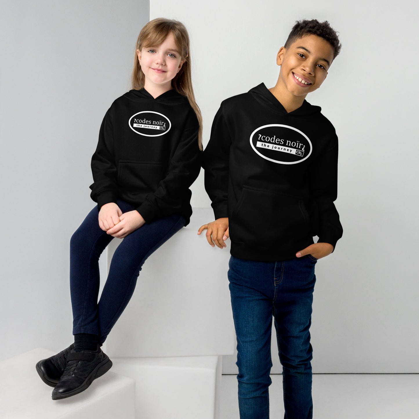 The Journey Black Kids Fleece Hoodie