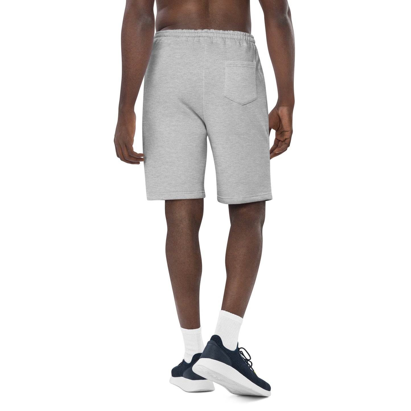 Men's fleece shorts (blanc, gris)