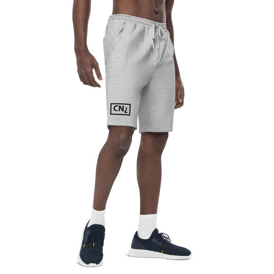 Men's fleece shorts (blanc, gris)