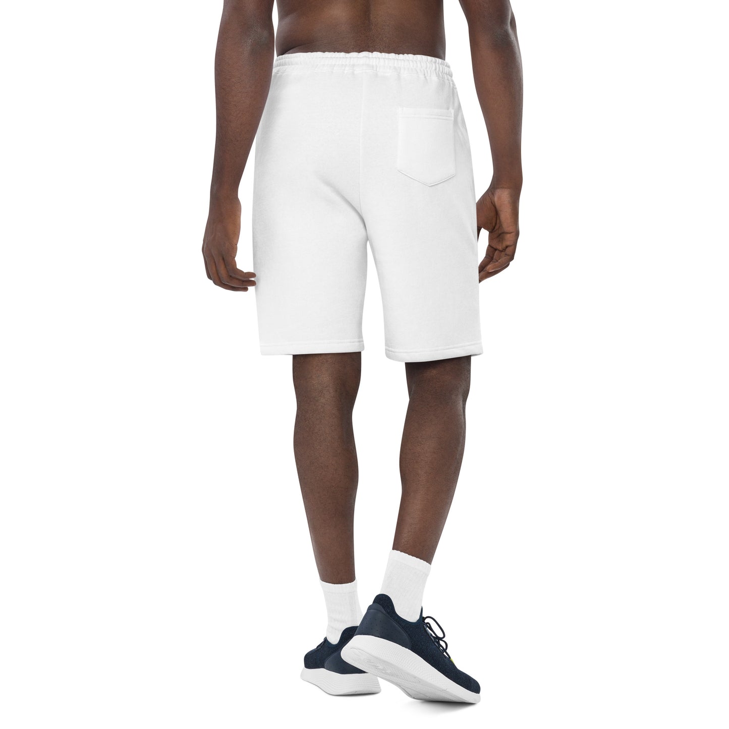 Men's fleece shorts (blanc, gris)