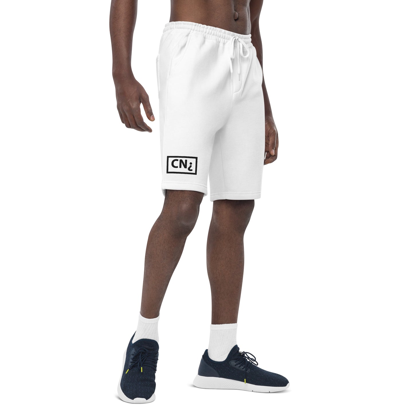 Men's fleece shorts (blanc, gris)