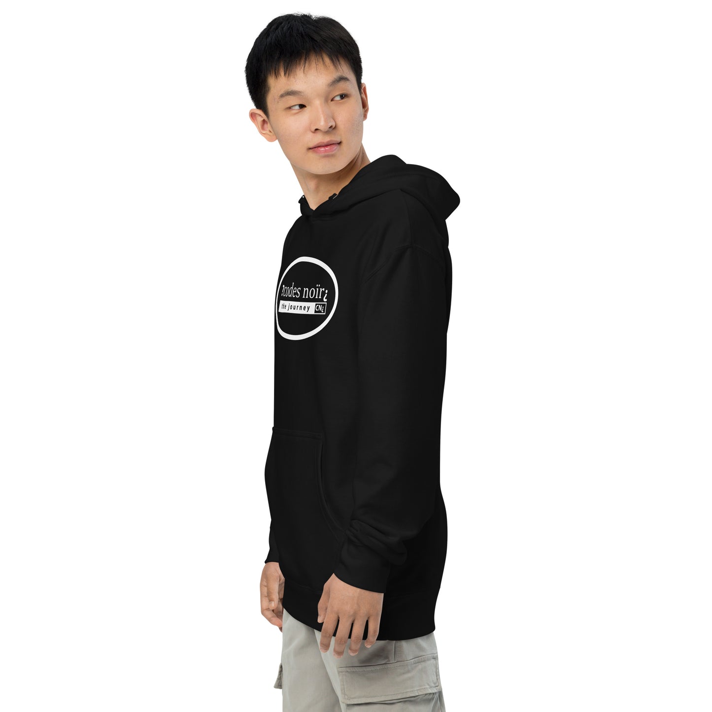 The Journey Black Unisex midweight hoodie