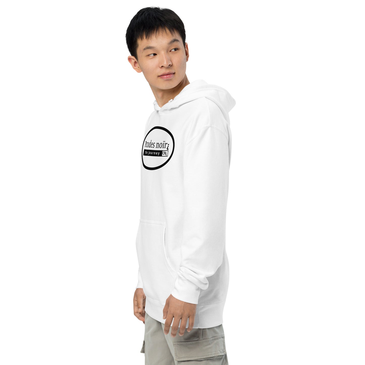 The Journey White Unisex midweight hoodie